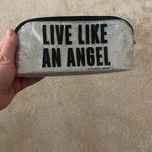 Victoria’s Secret cosmetics case. Silver sequins